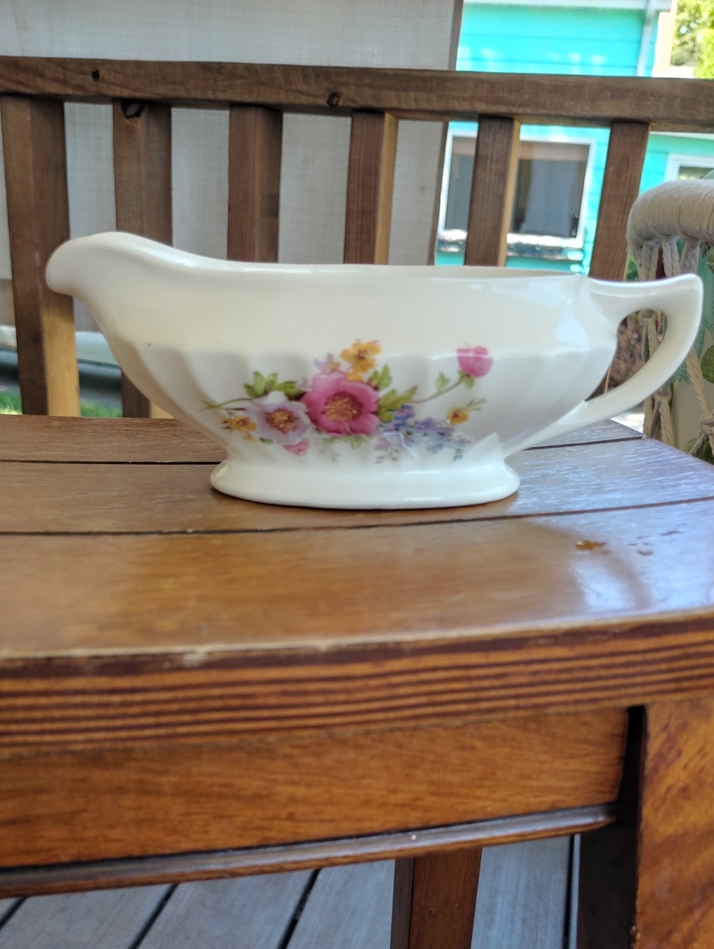 Ivory Colored Vintage Edwin M. Knowles Gravy Boat